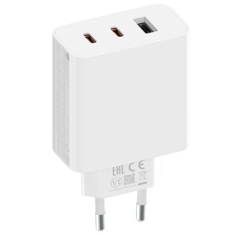 Cargador de Pared Xiaomi 67W Gan Charger 2C1A 2xUSB Tipo-C/ 1xUSB/ 67W 6941812737941 BHR7493EU XIA-CAR 67W GAN C 2C1A WH