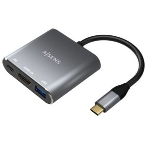 Conversor Aisens A109-0669/ USB Tipo-C Macho/ HDMI Hembra - USB Hembra - USB Tipo-C Hembra/ 15cm/ Gris 8436574707892 A109-0669 AIS-ADP A109-0669