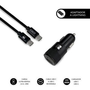 DUAL CAR CHARGER PD20W+QC3.0+C TO C/LIGHTNING B 8436586742119 | P/N: SUBCHG-5CPD11 | Ref. Artículo: 1357450