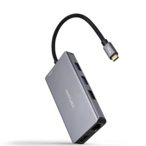 Docking Tipo-C Nanocable 10.16.1009/ 3xUSB/ 2xHDMI 4K/ 1xRJ45/ 1xLector tarjetas/ 1xUSB Tipo-C PD/ Gris 8433281014336 10.16.1009 NAN-HUB 10 16 1009