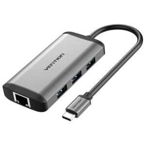 Docking USB Tipo-C Vention CNCHB/ 1xHDMI/ 3xUSB/ 1xUSB Tipo-C PD/ 1xRJ45/ Gris 6922794741355 CNCHB VEN-DOCK CNCHB