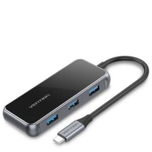 Docking USB Tipo-C Vention TFFHB/ 1xHDMI 4K/ 3xUSB/ 1xRJ45/ 1xUSB Tipo-C PD/ Gris 6922794745629 TFFHB VEN-DOCK TFFHB