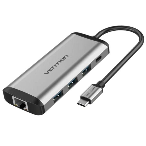 Docking USB Tipo-C Vention THAHB/ 1xHDMI/ 3xUSB/ 1xUSB Tipo-C PD/ 1xRJ45/ 1xLector tarjetas/ 1xAudio/ Gris 6922794742611 THAHB VEN-DOCK THAHB