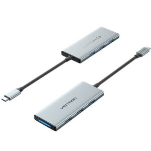 Docking USB Tipo-C Vention TOPHB/ 1xHDMI/ 3xUSB/ 1xLector Tarjetas SD y MicroSD/ Gris 6922794773769 TOPHB VEN-DOCK TOPHB