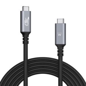 Ewent EC1070 cable USB 1 m USB4 Gen 3x2 USB C Negro 8052101431643 | P/N: EC1070 | Ref. Artículo: 1370353