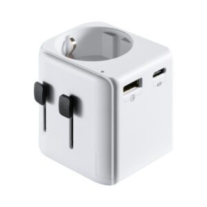 Ewent EW1472 adaptador de enchufe eléctrico Universal Blanco 8052101432275 | P/N: EW1472 | Ref. Artículo: 1382358