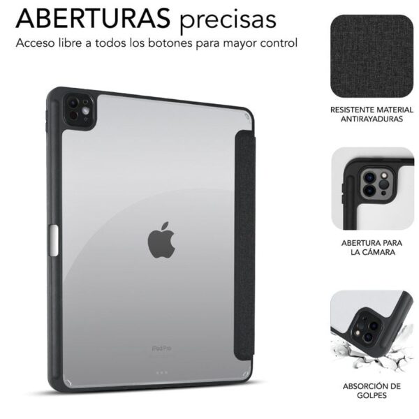 Funda Subblim Clear Shock Case para iPad Pro 12.9" 2024 M4/ Negra - Imagen 2