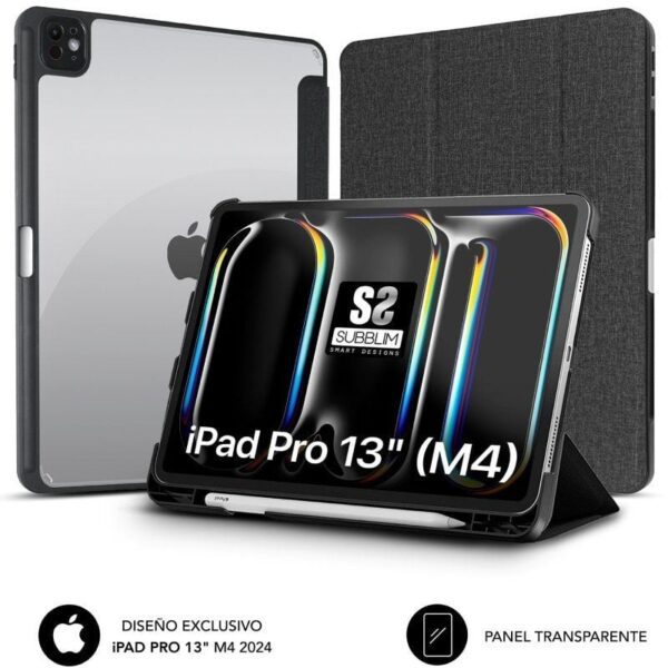 Funda Subblim Clear Shock Case para iPad Pro 12.9" 2024 M4/ Negra 8436586743154 SUBCST-5SC421 SUB-FUNDA CST-5SC421