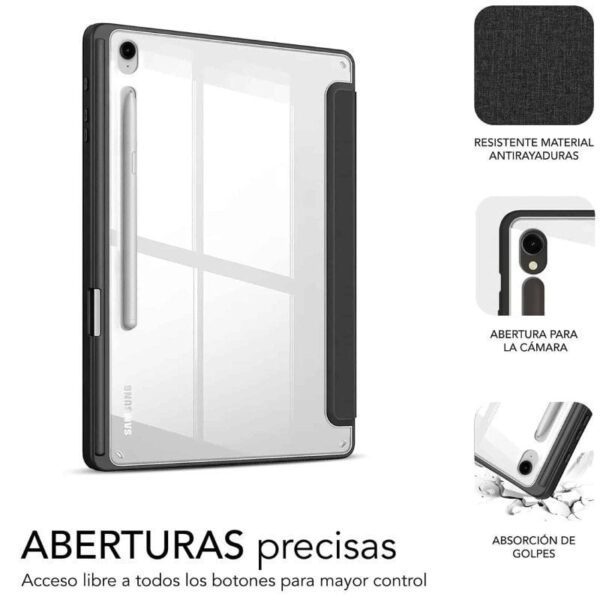 Funda Subblim Clear Shock para Tablet Samsung S9 11"/ S9 FE 10.9"/ Negra - Imagen 3