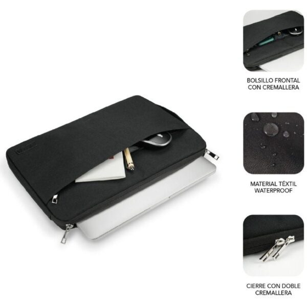 Funda Subblim Urban Laptop Sleeve para Portátiles hasta 14"/ Negra - Imagen 3