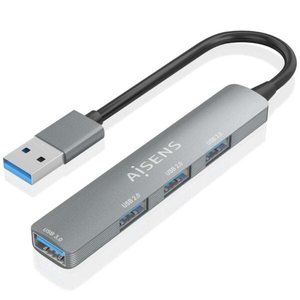 Hub USB 3.0 Aisens A106-0859/ 4xUSB/ Gris 8435739901137 A106-0859 AIS-HUB A106-0859