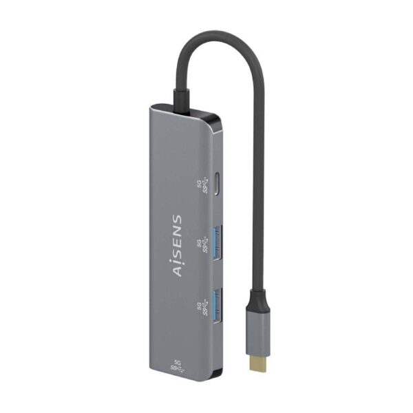 Hub USB Tipo-C Aisens A109-0762/ 3xUSB/ 1xUSB Tipo-C/ Gris - Imagen 3