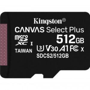 Kingston Technology Canvas Select Plus memoria flash 512 GB SDXC Clase 10 UHS-I 0740617298727 | P/N: SDCS2/512GB | Ref. Artículo: 1327395