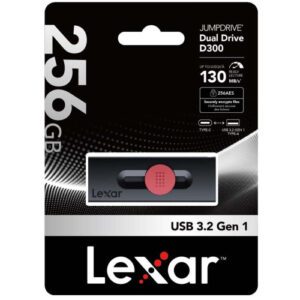 LEXAR 256GB DUAL TYPE-C AND TYPE-A USB 3.2 FLASH DRIVE