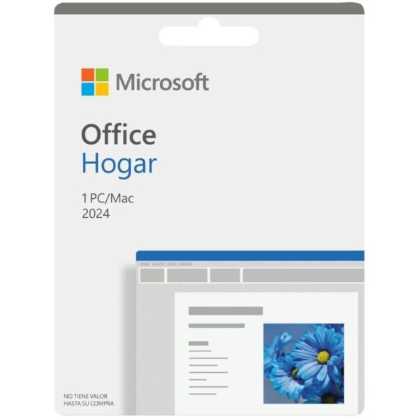 Microsoft Office Hogar 2024/ 1 Usuario/ Licencia Perpetua 196388412501 EP2-06873 MICROSOFT OFF HOGAR 2024 1U