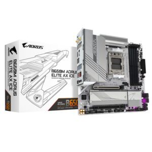 PLACA BASE GIGABYTE B650M A ELITE AX ICE AM5 ATX 4XDDR5 4719331859336 B650M A ELITE AX ICE