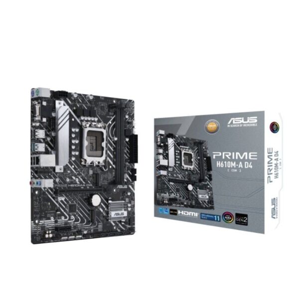 Placa Base Asus Prime H610M-A D4-CSM/ Socket 1700/ Micro ATX 4711081514442 90MB19P0-M0EAYC ASU-PB PRIME H610M-A D4-CSM