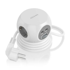 REGLETA ENCHUFES AISENS 3 TOMAS + 2XUSB-C