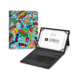 SUBBLIM Funda con Teclado Keytab Pro BT Trendy Comic 8436586742430 | P/N: SUBKT5-BTTC20 | Ref. Artículo: 1360091