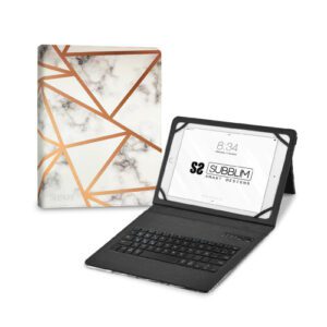 SUBBLIM Funda con Teclado Keytab Pro BT Trendy Marmol Blanco 8436586742423 | P/N: SUBKT5-BTTW10 | Ref. Artículo: 1360093