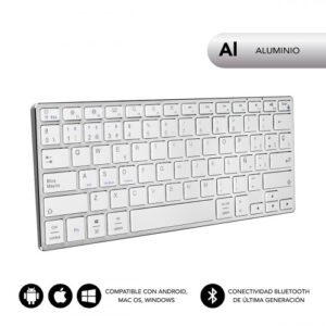 SUBBLIM Teclado Wireless Bluetooth Aluminio Advance Compact Silver 8436586740078 | P/N: SUB-KB-3ADC200 | Ref. Artículo: 1331912