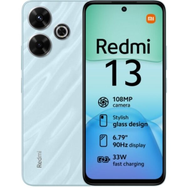 Smartphone Xiaomi Redmi 13 8GB/ 256GB/ 6.79"/ Azul Océano 6941812779835 MZB0H61EU XIA-SP REDMI 13 8-256 BL