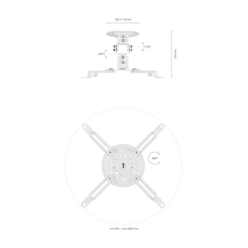 Soporte-de-Techo-Pared-para-Proyector-Aisens-CP03TSR-129-Giratorio-Inclinable-hasta-13.5kg-8436574707441-CP03TSR-129-AIS-SOPORTE-CP03TSR-129-2