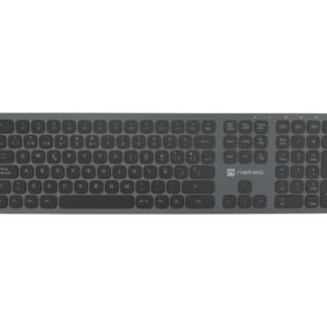 TECLADO WIRELESS NATEC DOLPHIN SLIM SWITCH X-SCISSOR BT5.0 BT3.0 2.4GHz ALUMINIO 5901969432138 NKL-1830