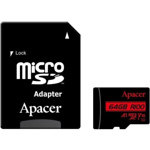 Tarjeta de Memoria Apacer 64GB XC UHS 1 con Adaptador/ Clase 10/ 100MBs - Imagen 2