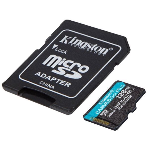 Tarjeta de Memoria Kingston CANVAS Go! Plus 128GB microSD XC con Adaptador/ Clase 10/ 170MBs - Imagen 2