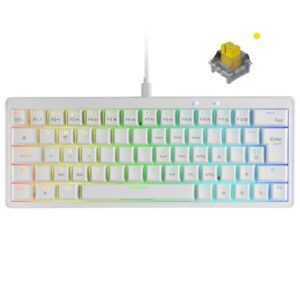 Teclado Gaming Mecánico Mars Gaming MKMINIPRO/ Switch Amarillo/ Blanco 8435693106449 MKMINIPROWYES TAC-TEC MKMINIPROWYES WH