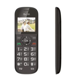 Teléfono Móvil Qubo D-1803 para Personas Mayores/ Negro 6944762700843 D-1803BK QUB-TEL D-1803 BK