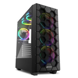 4044951037551 | P/N:  | Cod. Artículo: DSP0000014649 Caja ordenador gaming rgb hex atx 2 x usb 3.0 1 x usb tipo c sin fuente negro