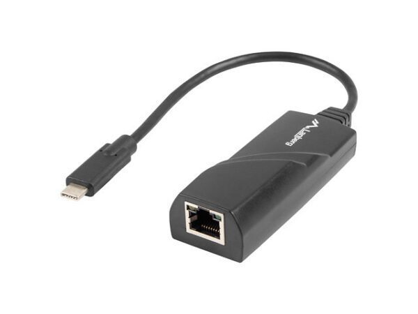 5901969418712 | P/N: NC-1000-02 | Cod. Artículo: DSP0000009311 Adaptador lanberg usb tipo c 3.1 macho -  ethernet rj45 hembra -  0.15m