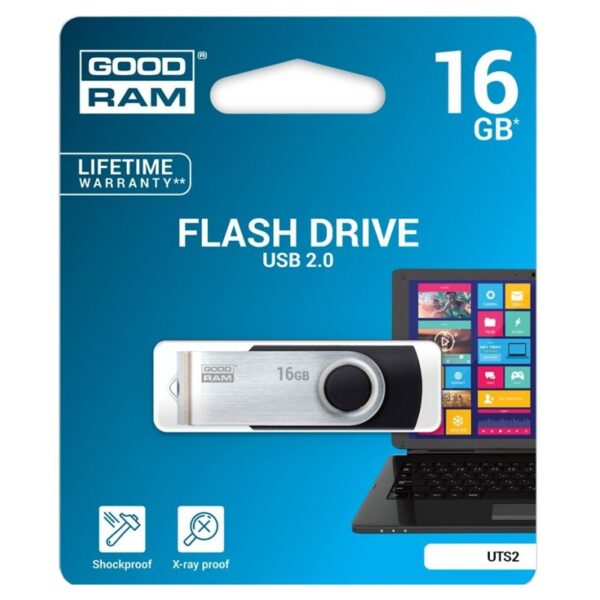 Memoria usb 2.0 goodram 16gb uts2 negro - Imagen 2