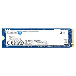 740617344783 | P/N: SNV3S/2000G | Cod. Artículo: DSP0000026256 Disco duro interno ssd kingston nv3 2tb m.2 nvme pcie 4.0