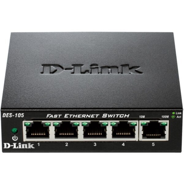 790069368189 | P/N: DES-105 | Cod. Artículo: DES105 Switch 5 puertos 10 - 100 fast ethernet d - link