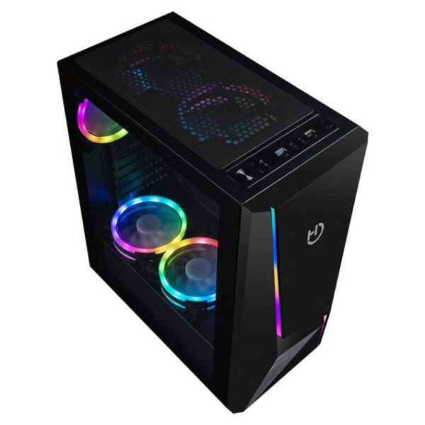 Caja ordenador gaming hiditec atx v20 pro argb cristal templado - Imagen 3