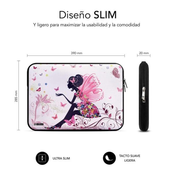 Funda subblim trendy sleeve para portatil 15.6pulgadas neo hada - Imagen 3