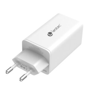 8436588881984 | P/N: LECSPH65W3W | Cod. Artículo: DSP0000014620 Cargador de pared leotec 65w carga rapida 2 usb tipo - c pd 1 usb - a blanco