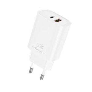 8800000004792 | P/N: QCHEROSB | Cod. Artículo: MGS0000023160 Cargador qcharx eros 3a 33w 1 x usb tipo a - 1 x usb tipo c blanco