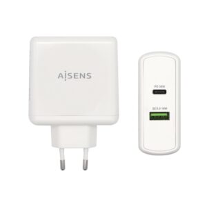 AISENS CARGADOR 48W 1xUSB-C PD3.0 30W 1xUSB-A QC3.0 18W BLANCO 8436574706222 ASCH-2PD30QC-W