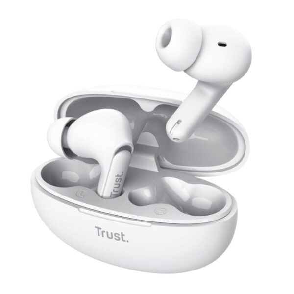 Auriculares Bluetooth Trust Yavi ENC con estuche de carga/ Blancos 8713439251722 25172 TRU-AUR EARB YAVI WH