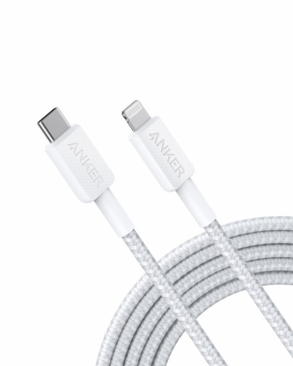 CABLE ANKER 322 USB-C TO LIGHTNING CABLE NYLON 3M WHITE 0194644122522 A81B7G21