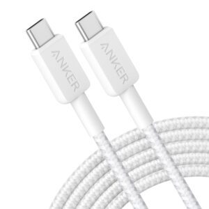 CABLE ANKER 322 USB-C TO USB-C CABLE NYLON 3M 60W WHITE 0194644122515 A81F7G21