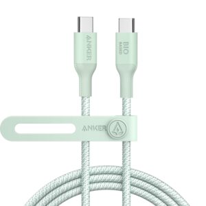 CABLE ANKER 544 USB-C TO USB-C CABLE (6FT 140W BIO-NYLON GREEN) 0194644124229 A80F6H61