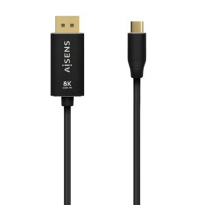 CABLE CONVERSOR AISENS ALUMINIO USB-C A DISPLAYPORT 8K60HZ 0.8M 8436574708233 A109-0686