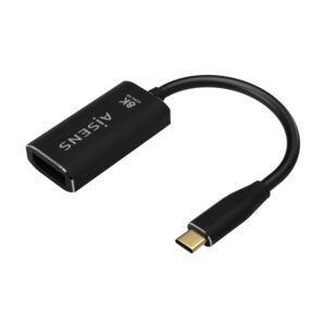 CABLE CONVERSOR AISENS ALUMINIO USB-C A DISPLAYPORT 8K60HZ NEGRO 15CM 8436574708196 A109-0690