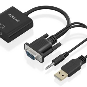 CABLE CONVERSOR AISENS SVGA/M+JACK 3.5/M+USB-A/M A HDMI A/H 20CM 8435739901595 A115-0872