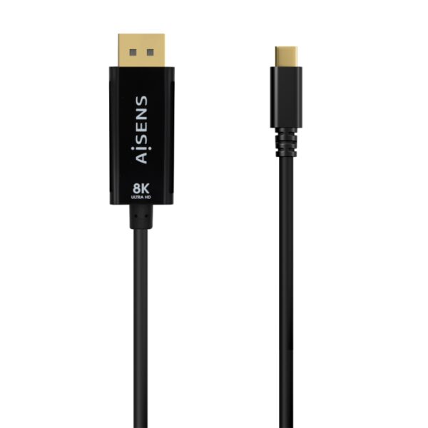 CABLE CONVERSOR AISENS USB-C A DISPLAYPORT 8K60HZ NEGRO 0.8M 8436574708257 A109-0688